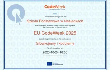certyfikat dla szkoły