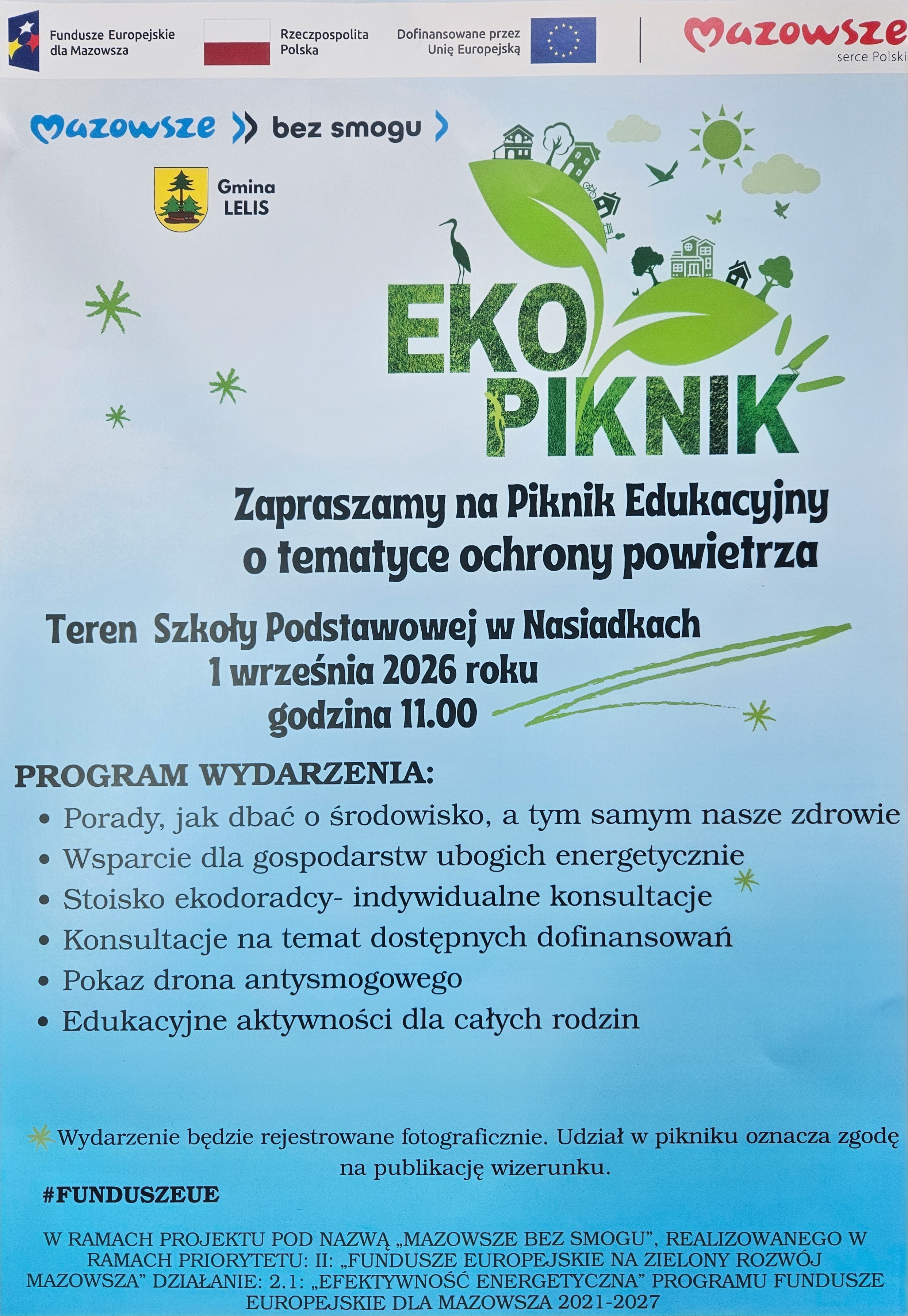 Plakat informacyjny o&nbsp;ekopikniku.