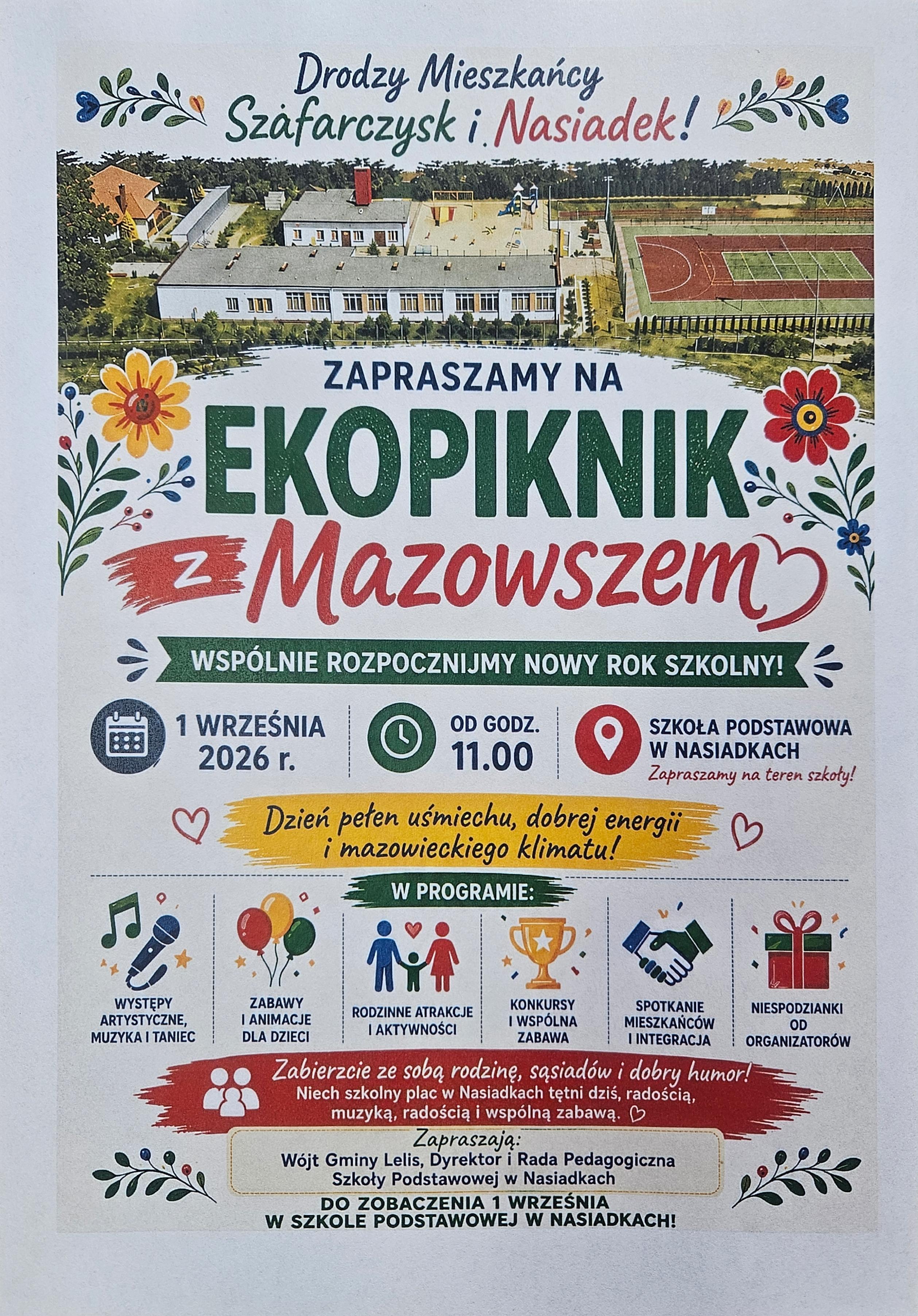 Plakat informacyjny o&nbsp;ekopikniku.