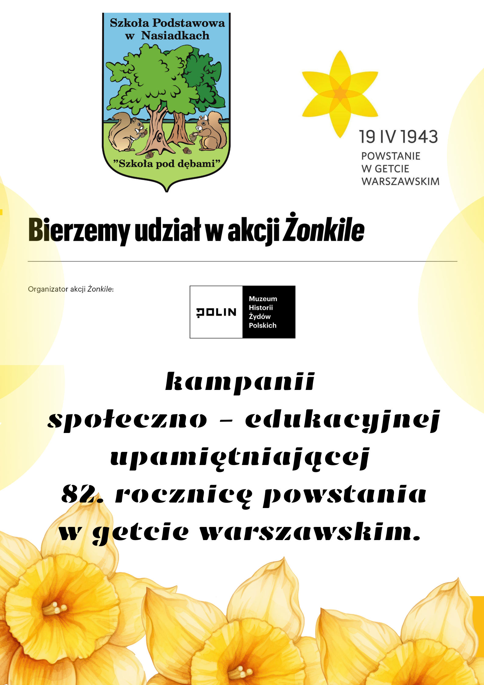 Plakat informacyjny o&nbsp;akcji "Żonkile".