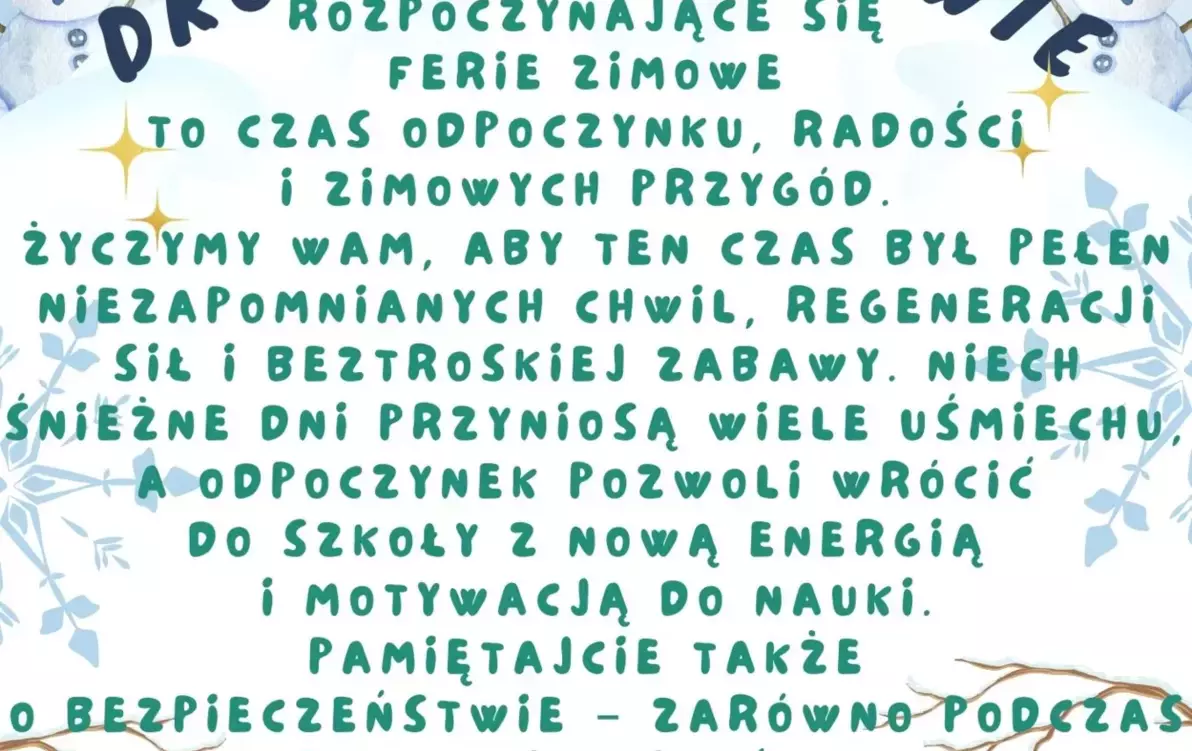 Zdjęcie do Ferie zimowe 2025