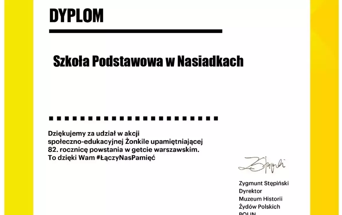 Zdjęcie do Dyplom za udział w akcji Żonkile
