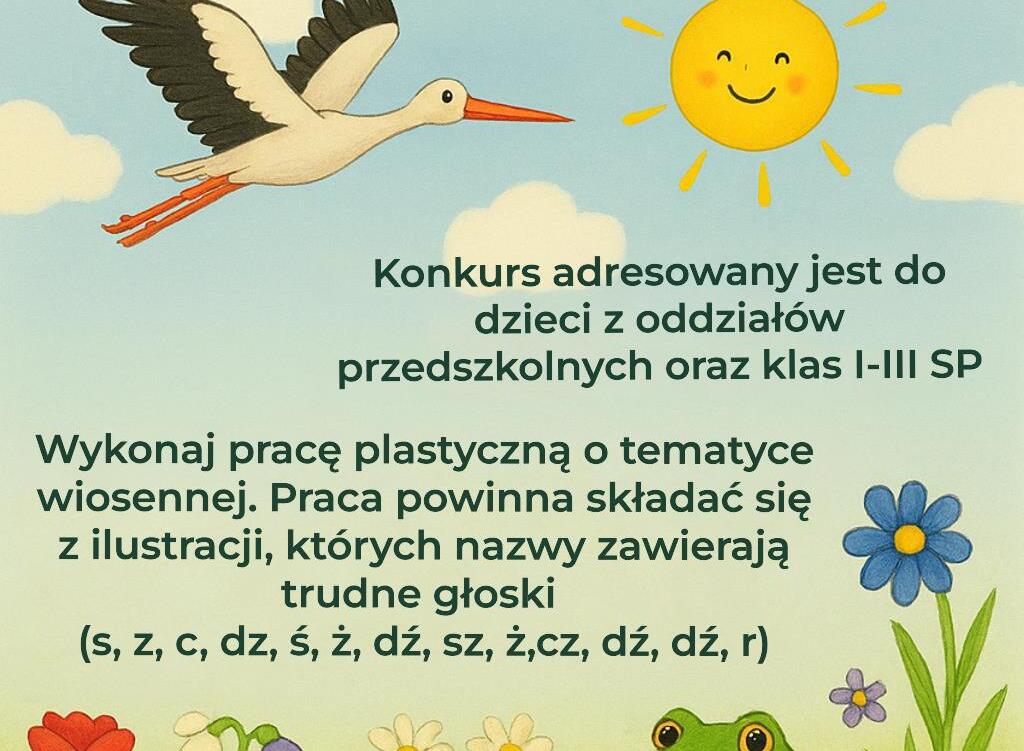 Zdjęcie do Gminny Logopedyczny Konkurs Plastyczny &bdquo;Wiosna tuż tuż&rdquo;  