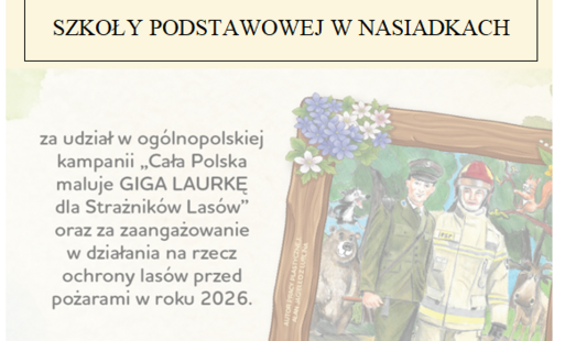 uczniowie otrzymali podziekowanie