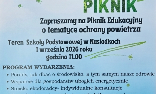 Plakat informacyjny o ekopikniku.