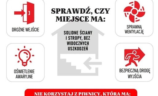 Ulotka "Co robić, gdy jesteś w pomieszczeniu?"